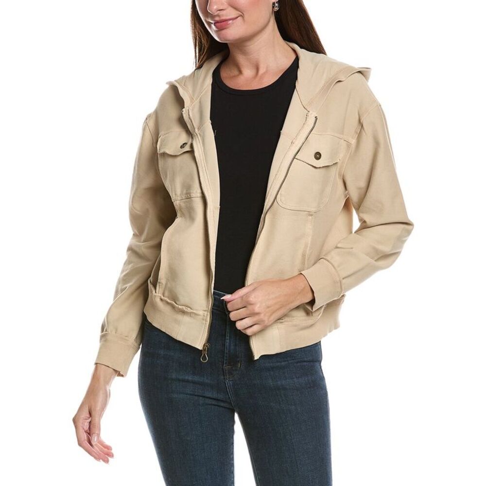 Xcvi Womens Balfore Bomber Jacket, Cream